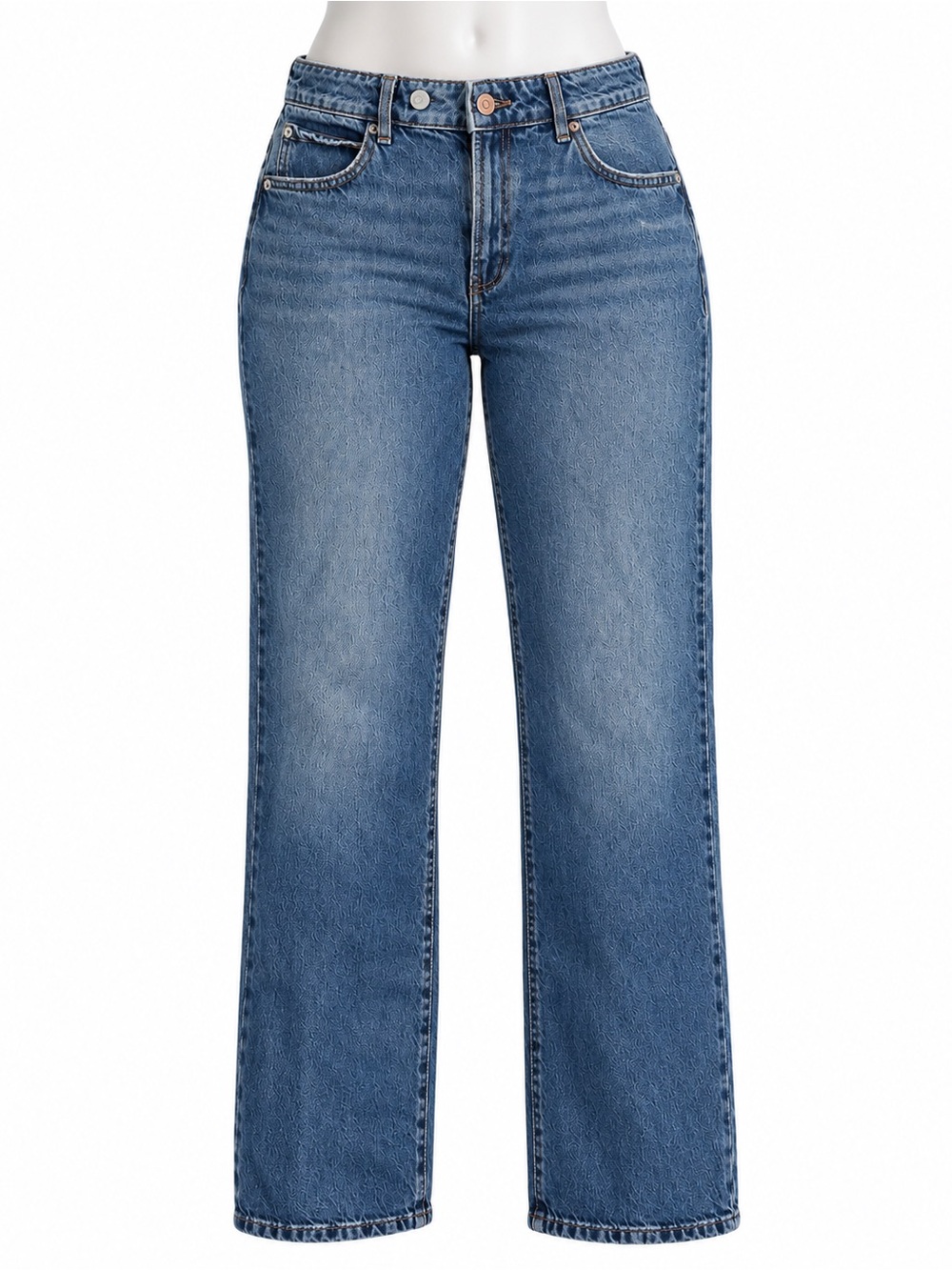 Size 3/26 Garage Women’s Slouchy Mid Rise Relaxed Straight Leg Jeans Medium Blue